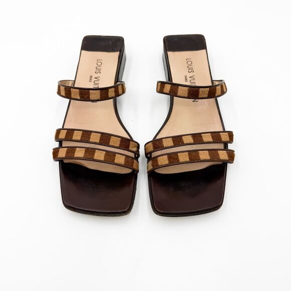 Louis Vuitton LV Damier Flats Checkered Sandals EU 38.5 US 8.5 - Picture 4 of 14